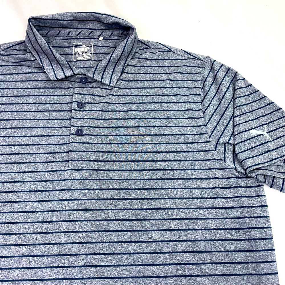 Puma Golf Men's Performance Polo Golf Shirt Size XL Gray Lightweight Breathable